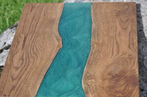 Näidis_Epoxy Resin Table _Vaigulaud_Shaded Ocean Green